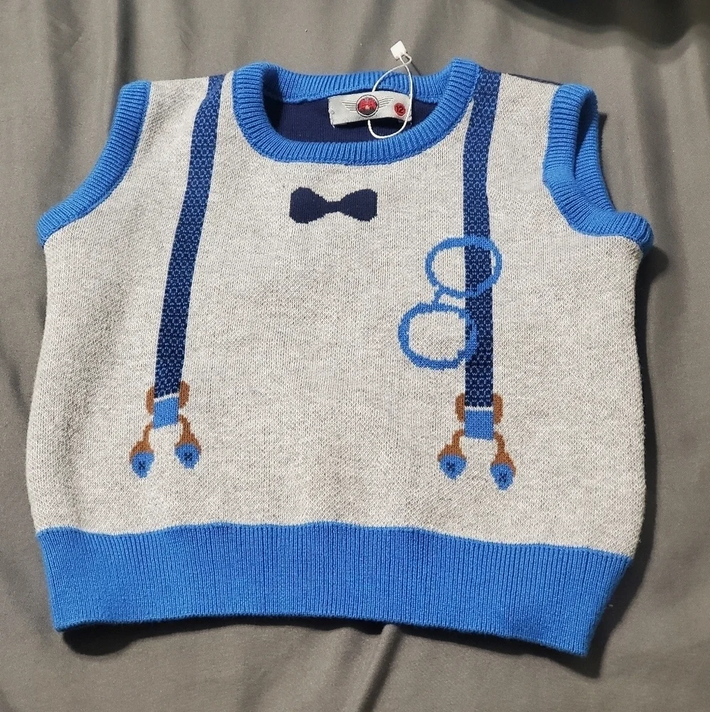 Warm sleevless‎ gilet children's sweater  vest for boys